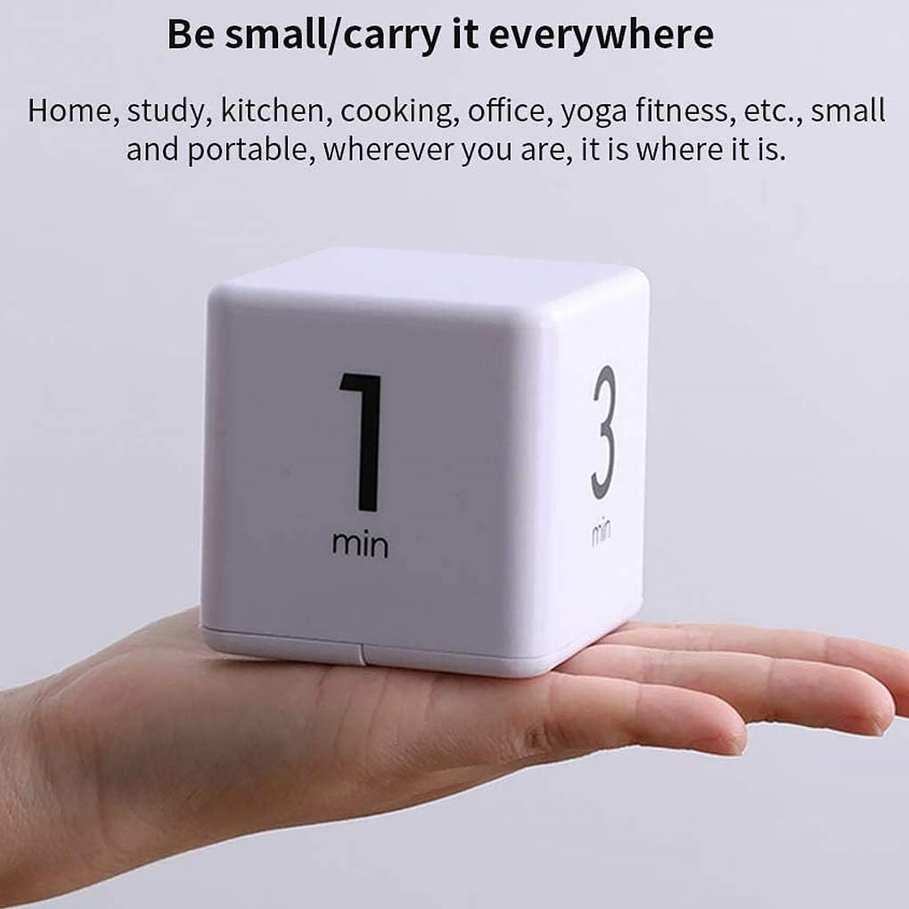 JOYIT Cube Timer - 1, 3, 5 & 10 Min Countdown, Kitchen & Outdoor Timer