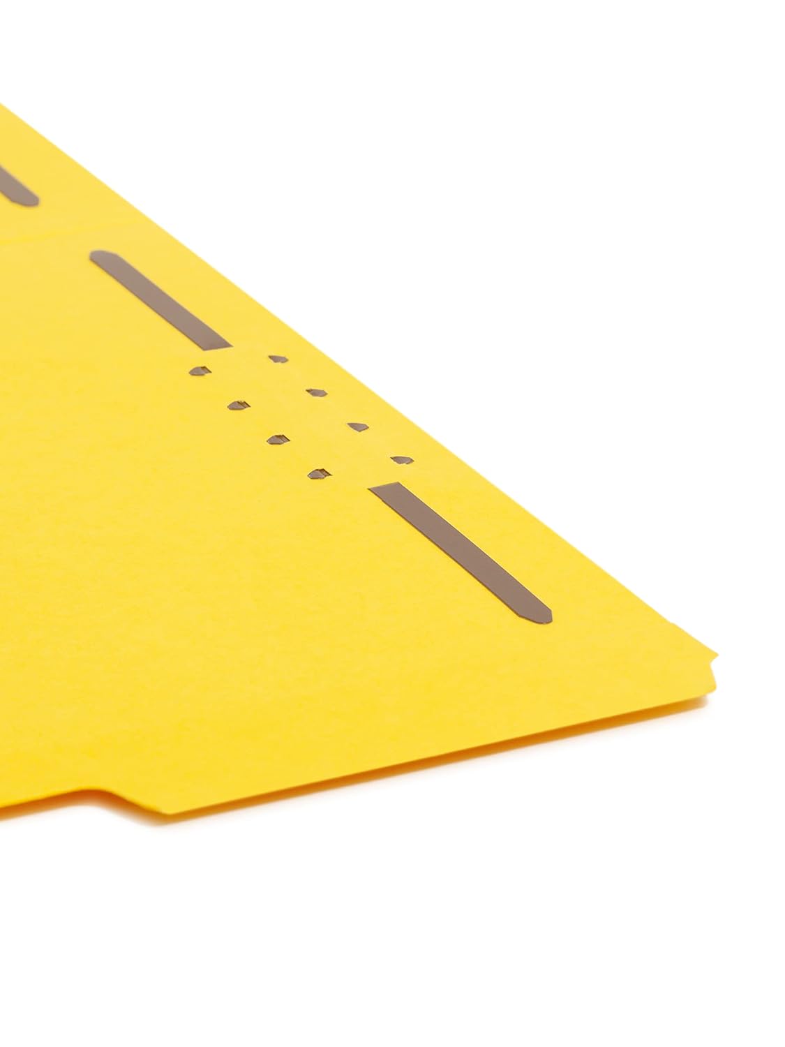 Smead Fastener File Folders, 50 Count, Yellow, Reinforced 1/3-Cut Tabs, 2 Fasteners, Letter Size (12940) (Pack of 5)