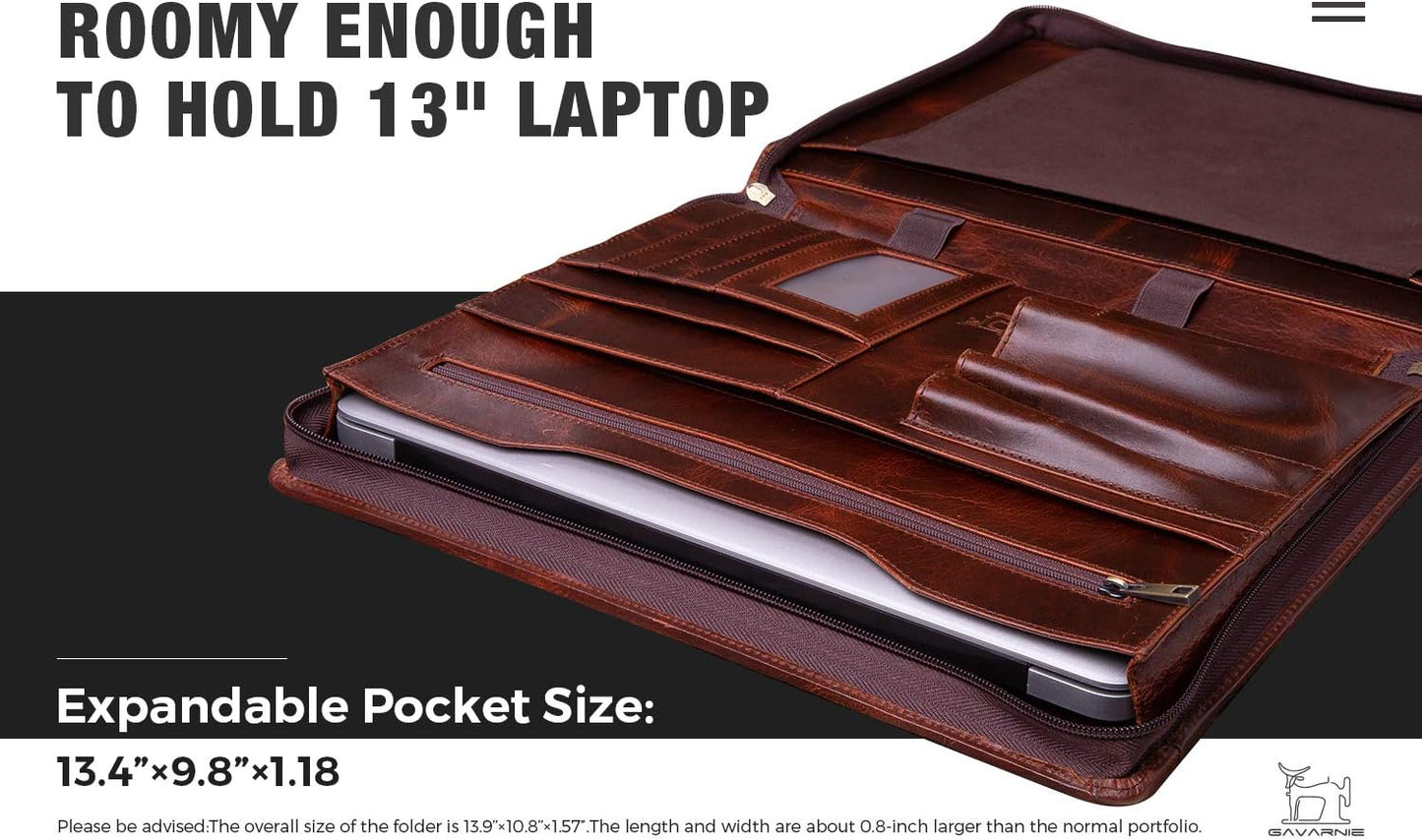 Personalized Leather Portfolio Padfolio for Men, Engraved Gifts for Father's Day for Husband from Wife, Customized Leather Gifts Present for Son/Dad, for Birthday, Oil Wax