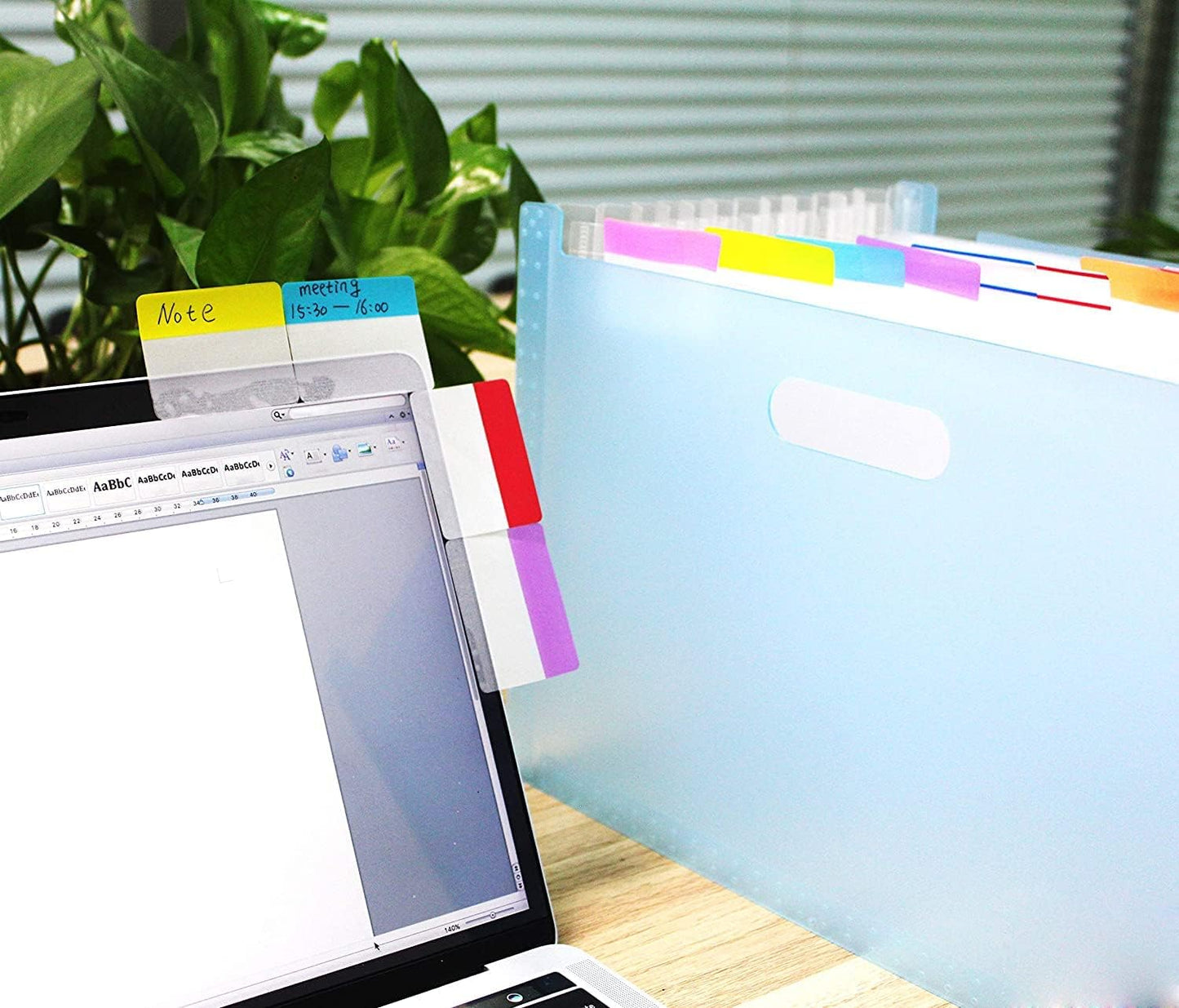 ELII 900 Pcs 2 Inch Sticky Index Tabs - Colorful, Writable & Transparent Book Tabs for Notebooks & Annotating