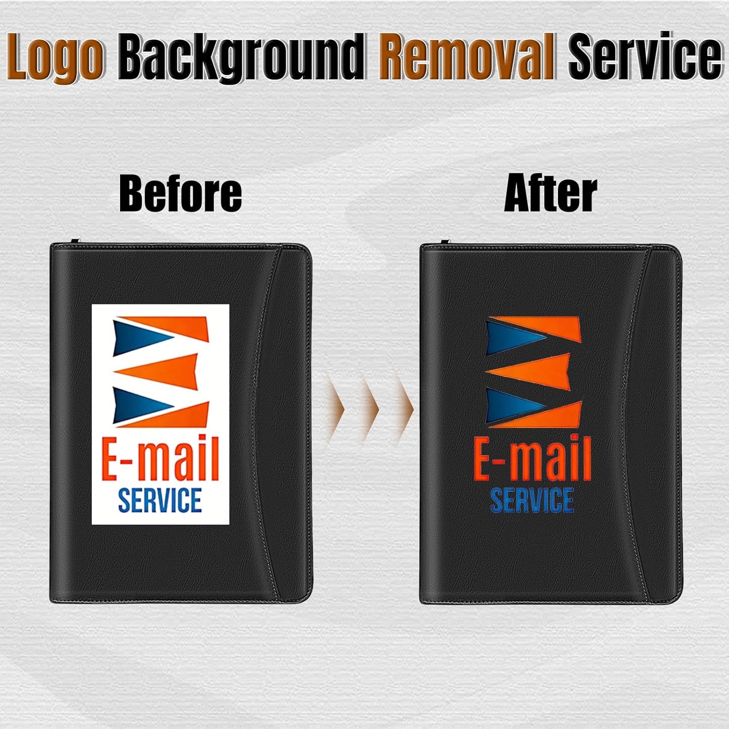 Personalized Portfolio with Zipper Logo Text Photo Custom Business Leather Folder Organizer with Clipboard Card Binder for Men Women Customized Padfolio for Gift Resume Interview Case Office