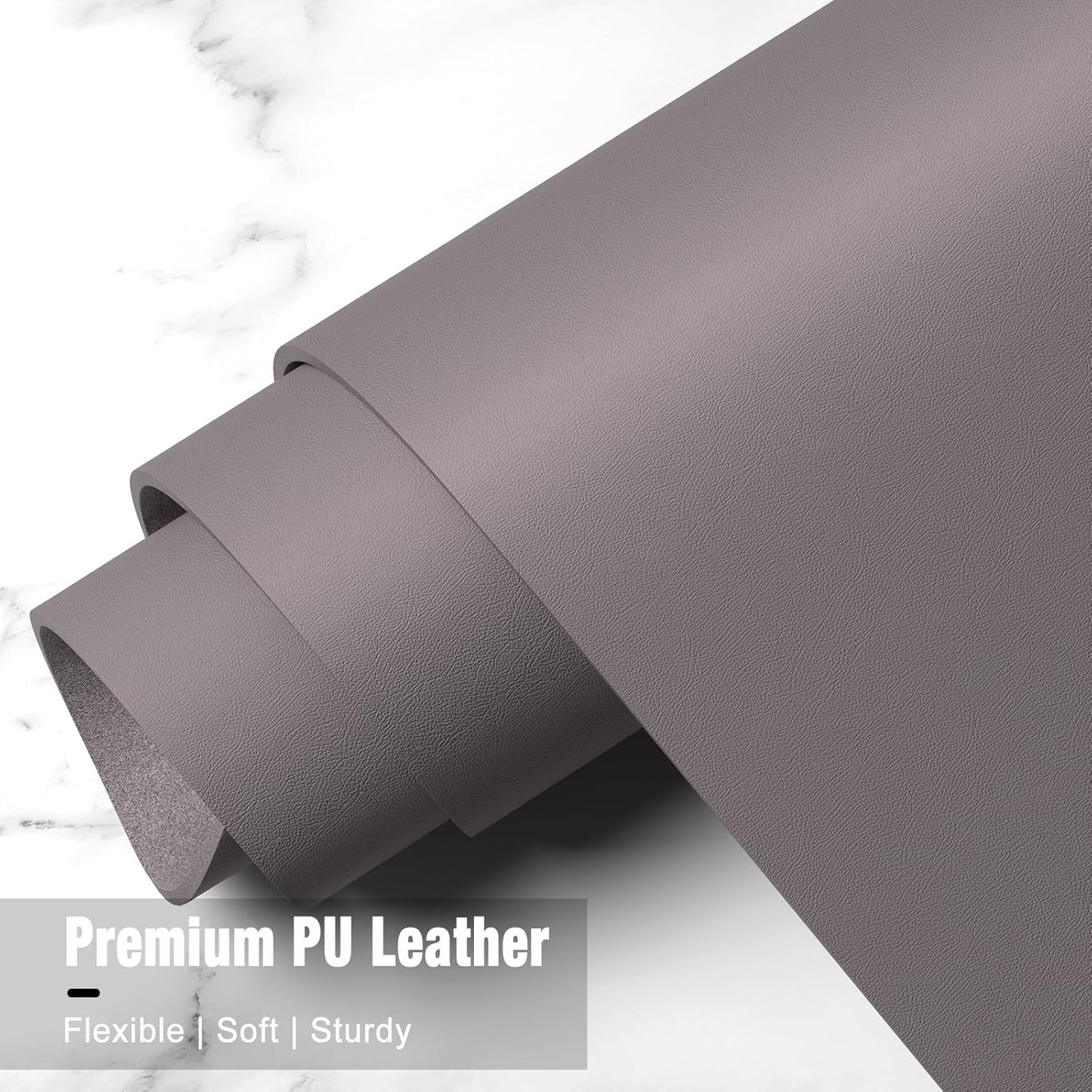 Hsurbtra Desk Pad, 30" x 14" PU Leather Desk Mat, XL Extended Mouse Pad, Waterproof Desktop Blotter Protector, Non-Slip Ultra Thin Large Laptop Keyboard Writing Mat for Office Home, Light Gray