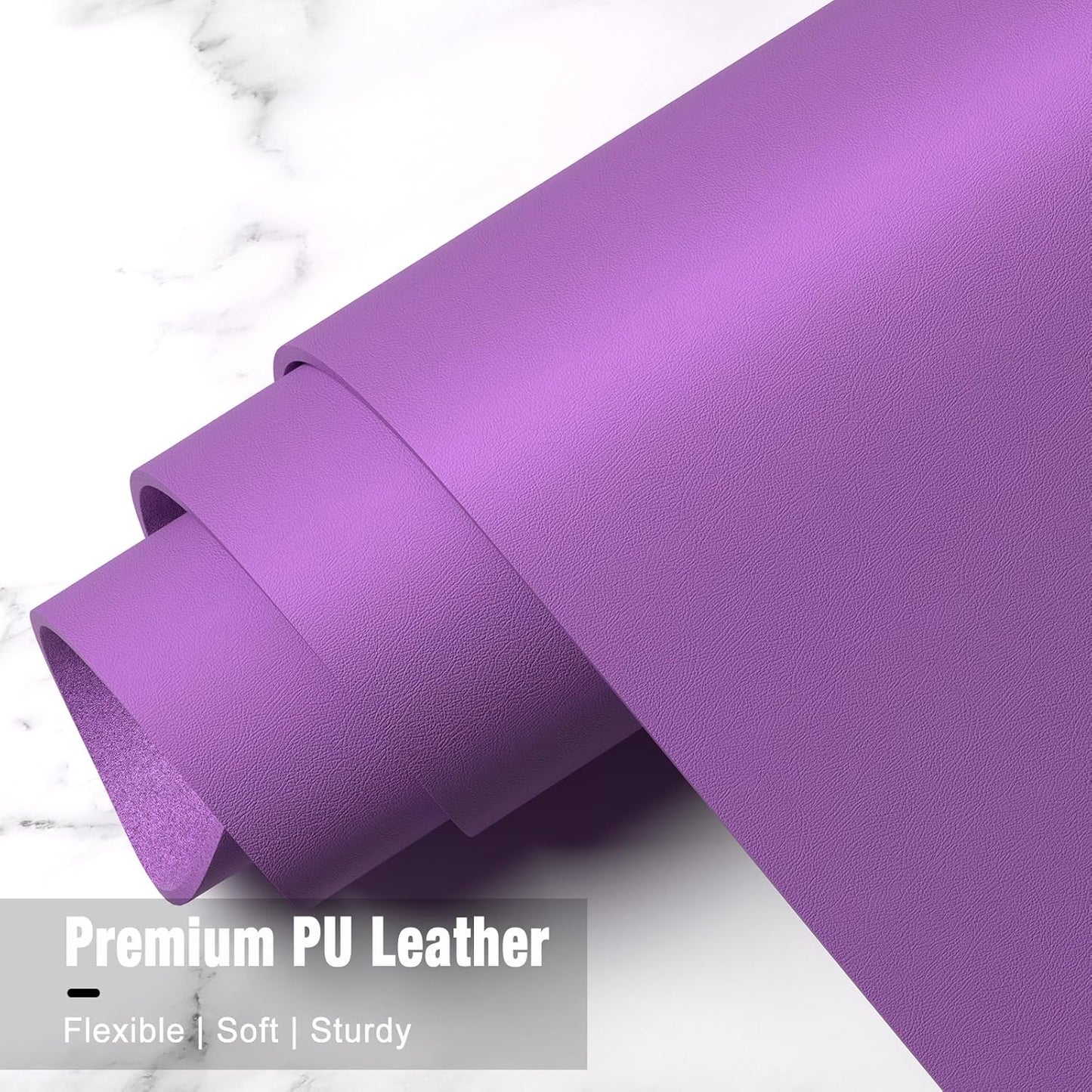 Hsurbtra Desk Pad, 30" x 14" PU Leather Desk Mat, XL Extended Mouse Pad, Waterproof Desktop Blotter Protector, Non-Slip Ultra Thin Large Laptop Keyboard Writing Mat for Office Home, Purple