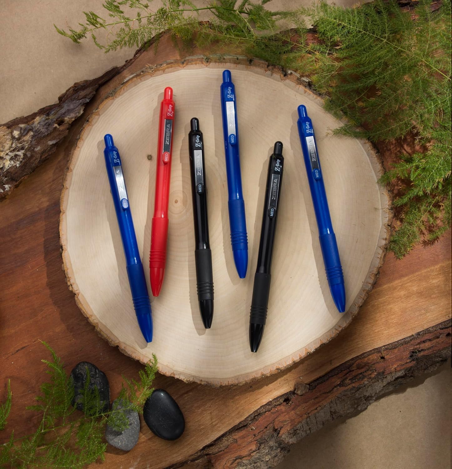 Zebra Pen Z-Grip Recycled Retractable Ballpoint Pens,1.0mm, Black Ink, Durable Metal Clip, 68% Recycled (GRS Certified; Global Recycled Standards), 12-Pack (20610)