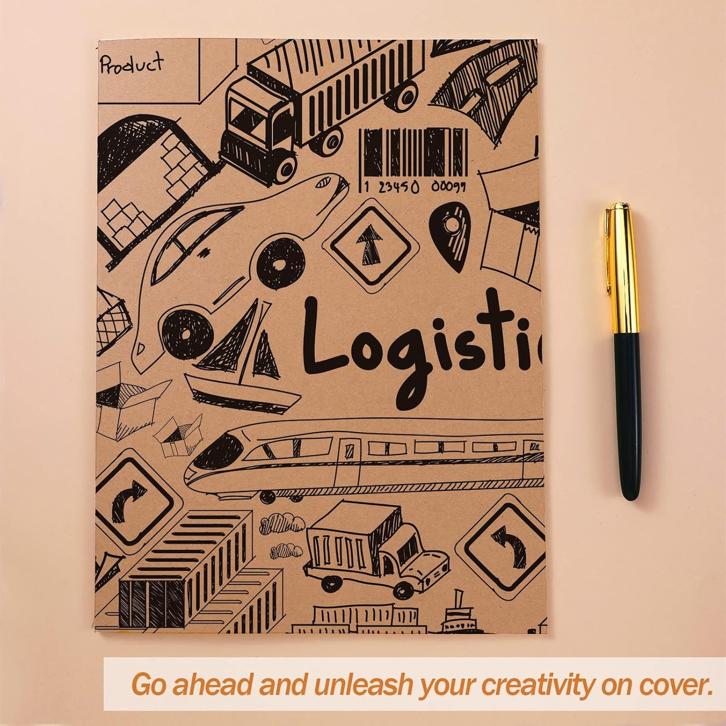 Lincia 36 Pack Large Kraft Notebooks Bulk, 8.5 x 11 Inch College Ruled A4 Subject Diary Journals Notebooks for Office Notes Writing Supplies, 60 Pages