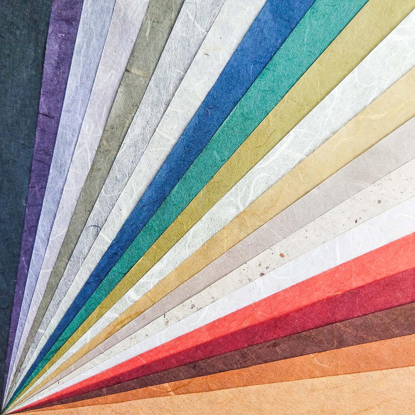 Kozo Studio - Assorted A4 Earth-Tone Mulberry Paper Set (40 Sheets) | Premium Decorative Paper for Scrapbooking, Card Making, Collage, Mixed Media Crafts, and DIY Projects