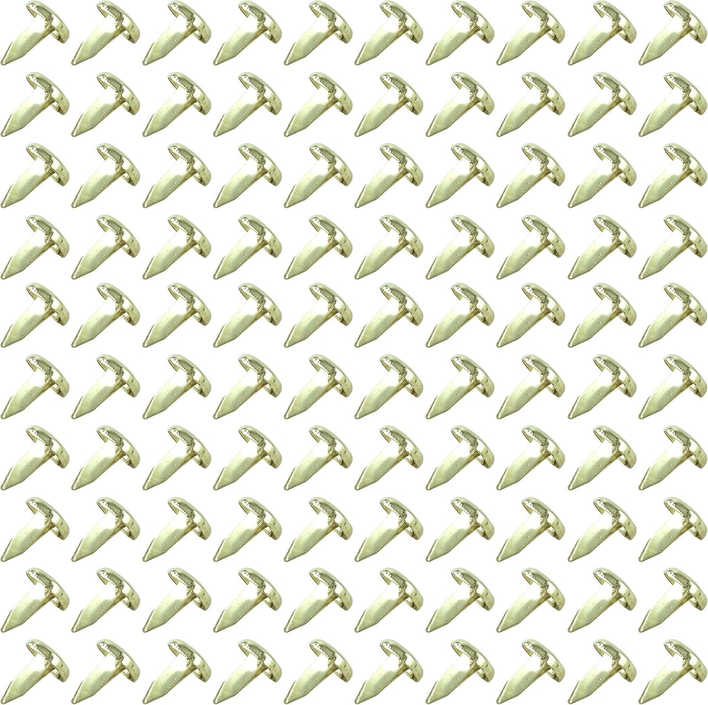 Clipco Paper Fasteners Mini 1/3-Inch Brass Plated (100-Pack)