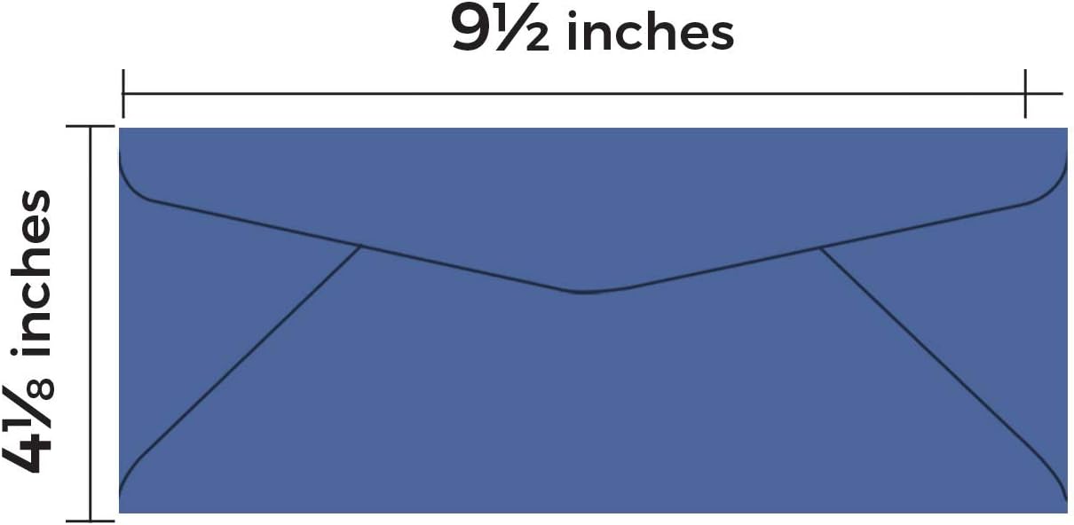 #10 Dark Blue Color Envelopes | Colored Standard Business Size Mailers | Value Pack of 500 Per Pack | 4 1/8 x 9 1/2 Inches (Dark Blue)