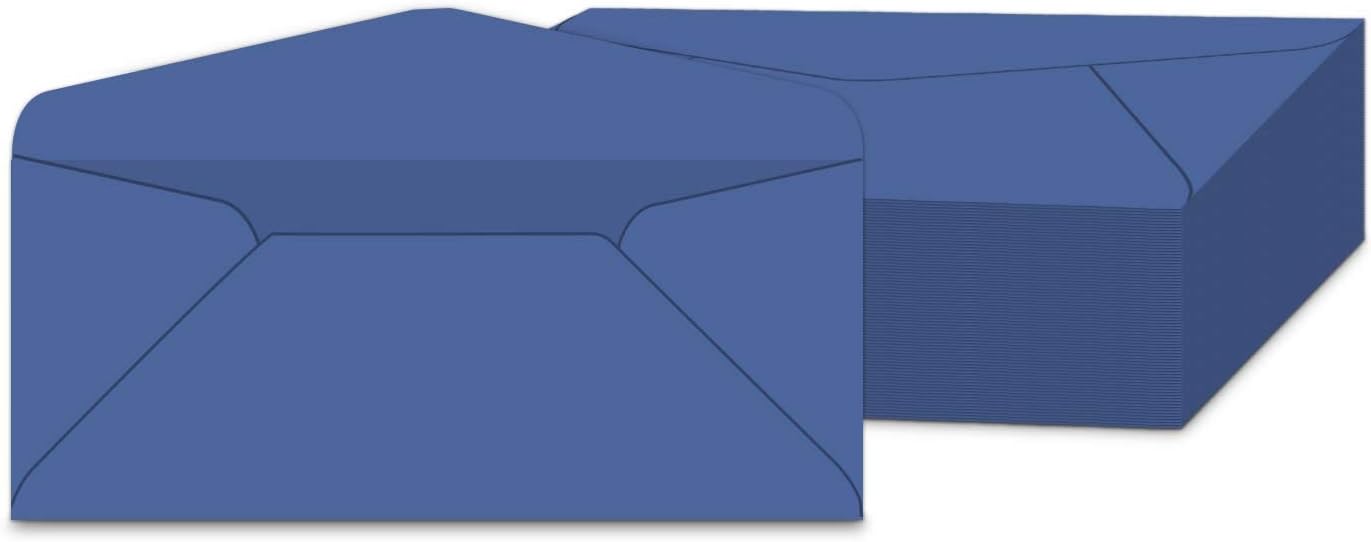 #10 Dark Blue Color Envelopes | Colored Standard Business Size Mailers | Value Pack of 500 Per Pack | 4 1/8 x 9 1/2 Inches (Dark Blue)
