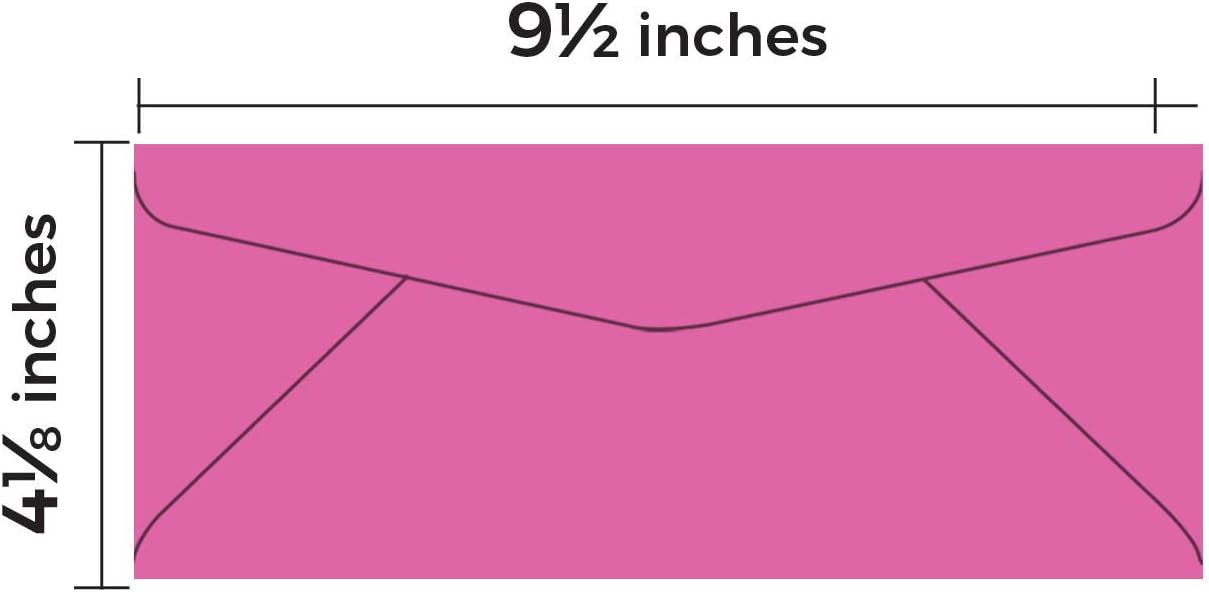 #10 Orchid Color Envelopes | Colored Standard Business Size Mailers | Value Pack of 500 Per Pack | 4 1/8 x 9 1/2 Inches (Orchid)