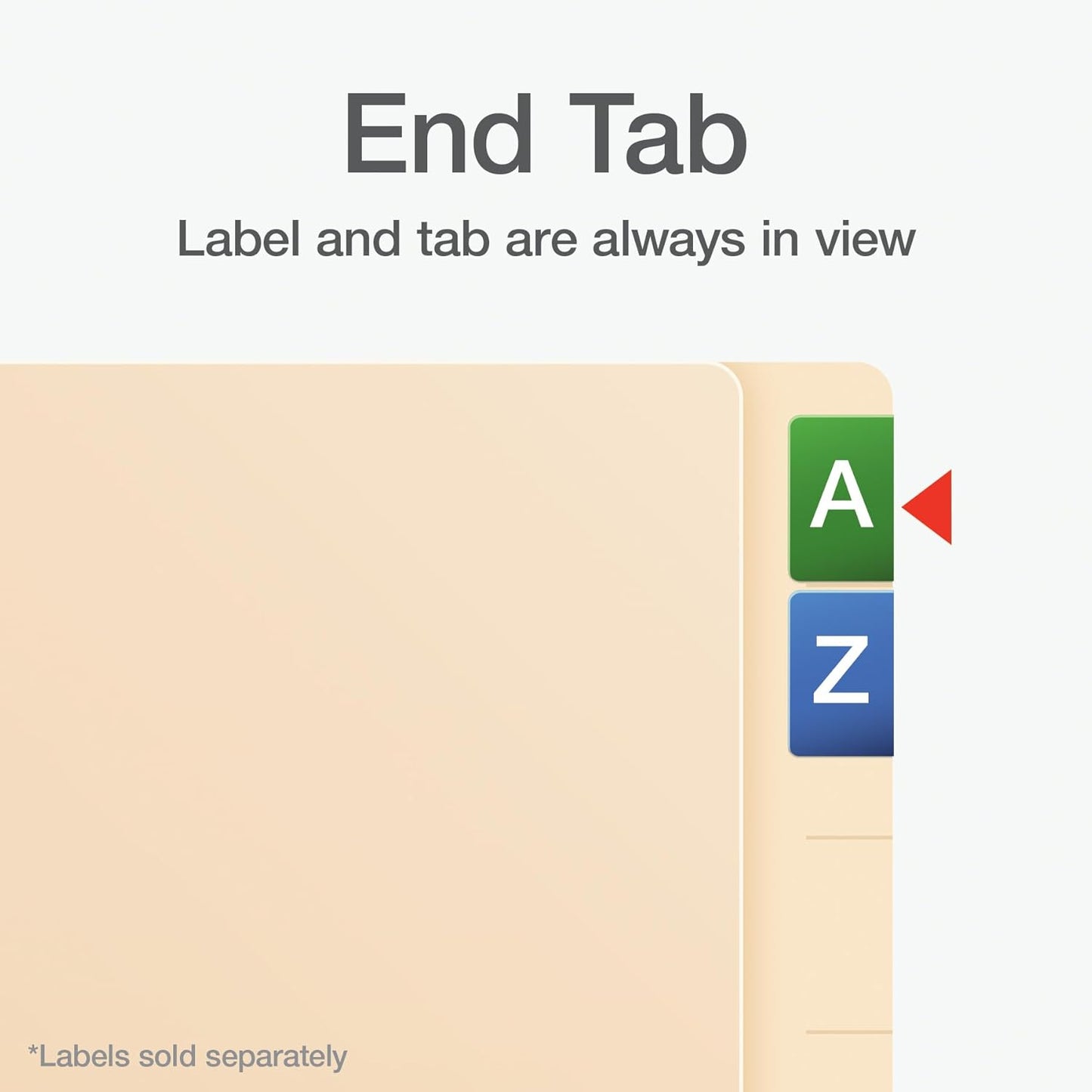 Pendaflex End Tab Fastener File Folder, Manila Folders with Two 2" Bonded Prong Fasteners, Reinforced Straight Cut Tabs, 50 Per Box (44710)