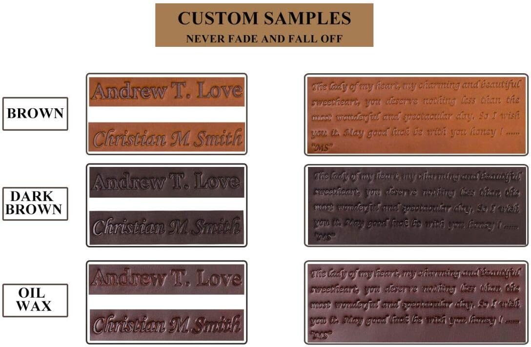 Personalized Leather Portfolio Padfolio for Men, Engraved Gifts for Father's Day for Husband from Wife, Customized Leather Gifts Present for Son/Dad, for Birthday, Oil Wax