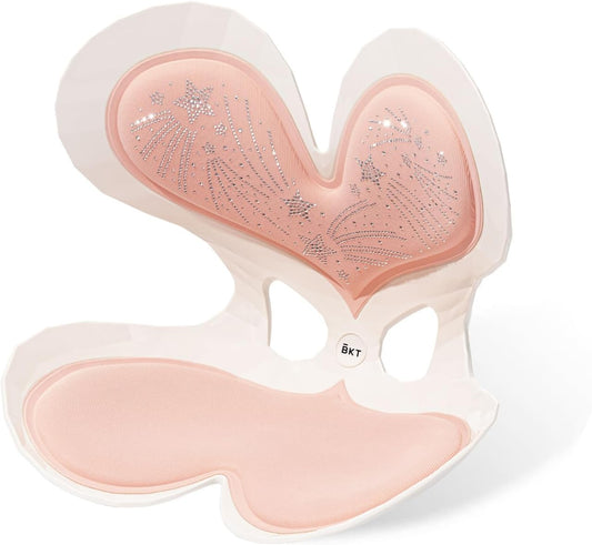 BKT Lumbar Support Seat Cushions Ergonomic Office Chair for Students Office Workers Nursing Mothers Long Sitting Outdoor Fishing Floor Chair (Heart Diamond Version L-Coral Pink)