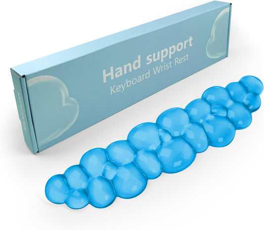 Gel Cloud Keyboard Wrist Rest, Cute Wrist Support and Arm Support Keyboard Rest for Keyboard Typing Pain Relief，Suitable for Office/Computer/Laptop/Gaming（Keyboard Wrist Rest Blue）