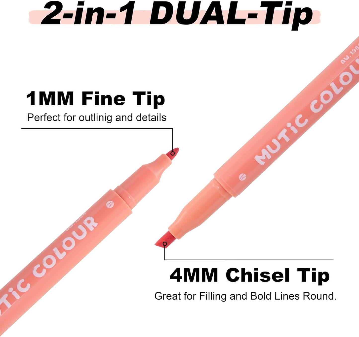 Pastel Highlighters Set, 24 Unique Retro Colors, Highlighters Assorted Colors, Quick Dry Dual tip and Fine Tip No Bleed Highlighter Markers for Bible Journals Planners Books Notes