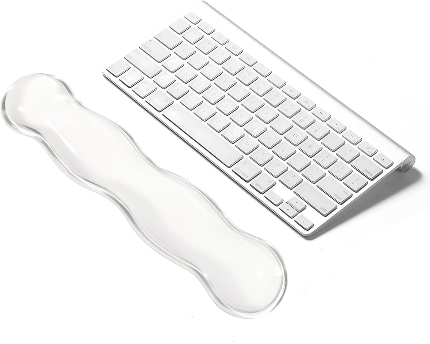 Clear Gel Wrist Rest for Keyboard, Keyboard Wrist Rest for Typing Pain Relief, Ergonomic Keyboard Arm Rest, Suitable for Office, Gaming, Computer, Laptop - Transparent