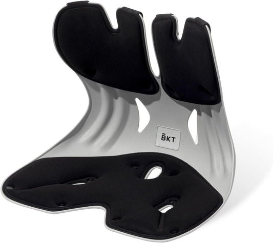 BKT Lumbar Support Seat Cushions Ergonomic Office Chair for Students Office Workers Nursing Mothers Long Sitting Outdoor Fishing Floor Chair (L-Black)