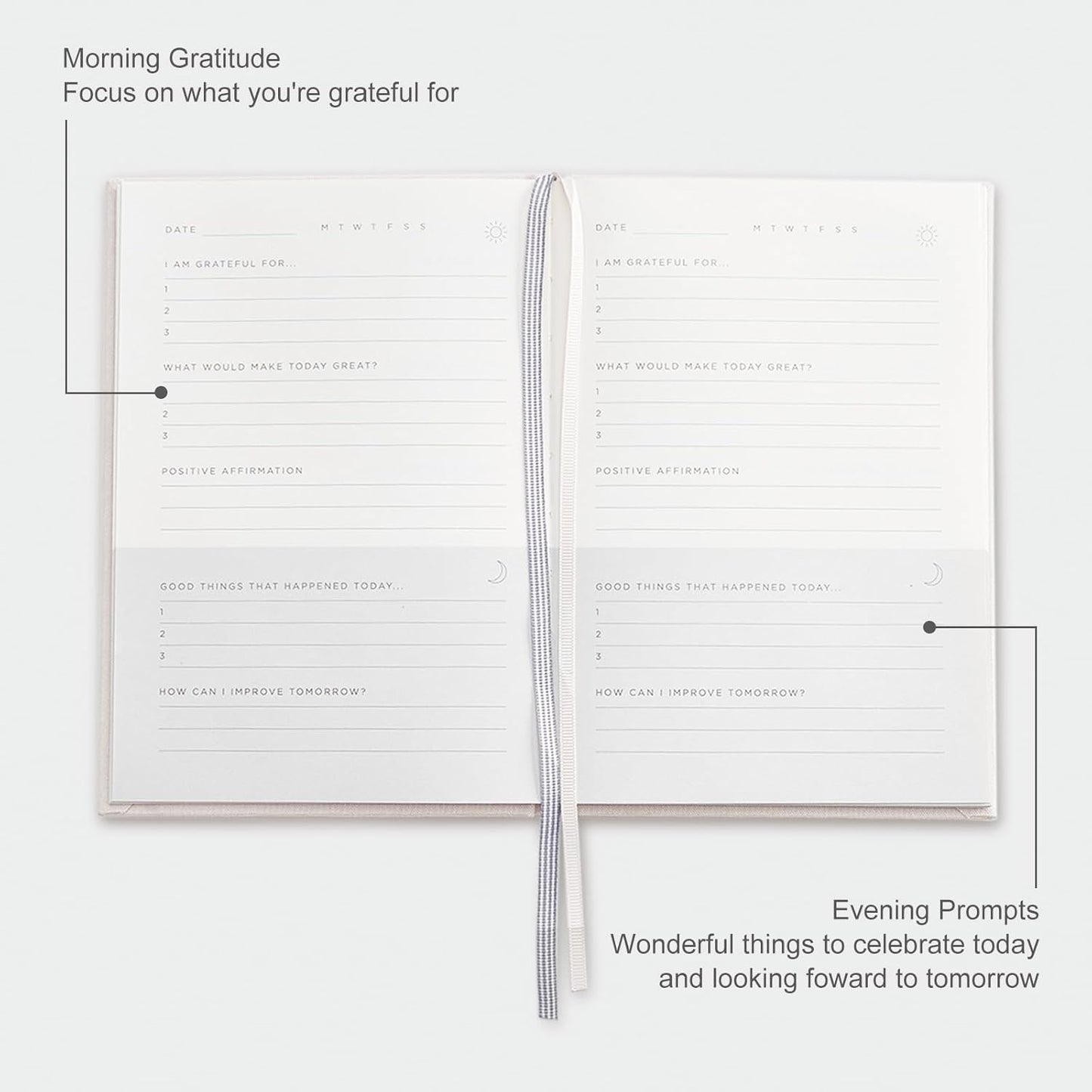 &And Per Se Gratitude Journal – Five Minutes a Day to Cultivate Mindfulness, Happiness, Affirmations & Self-Reflection – Undated Daily Gratitude Journal for Women & Men (Black)