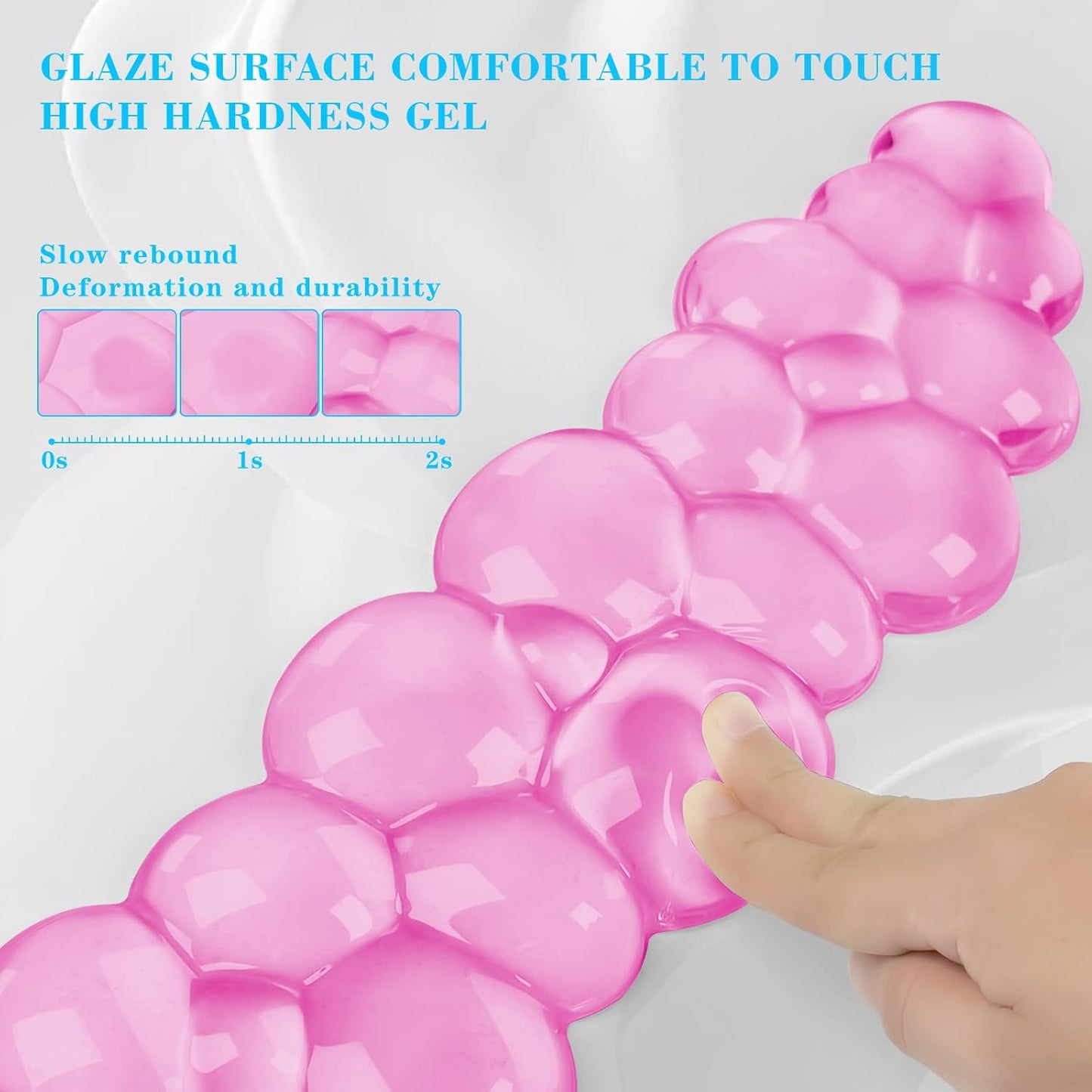 Gel Cloud Keyboard Wrist Rest, Cute Wrist Support and Arm Support Keyboard Rest for Keyboard Typing Pain Relief，Suitable for Office/Computer/Laptop/Gaming（Keyboard Wrist Rest Pink）