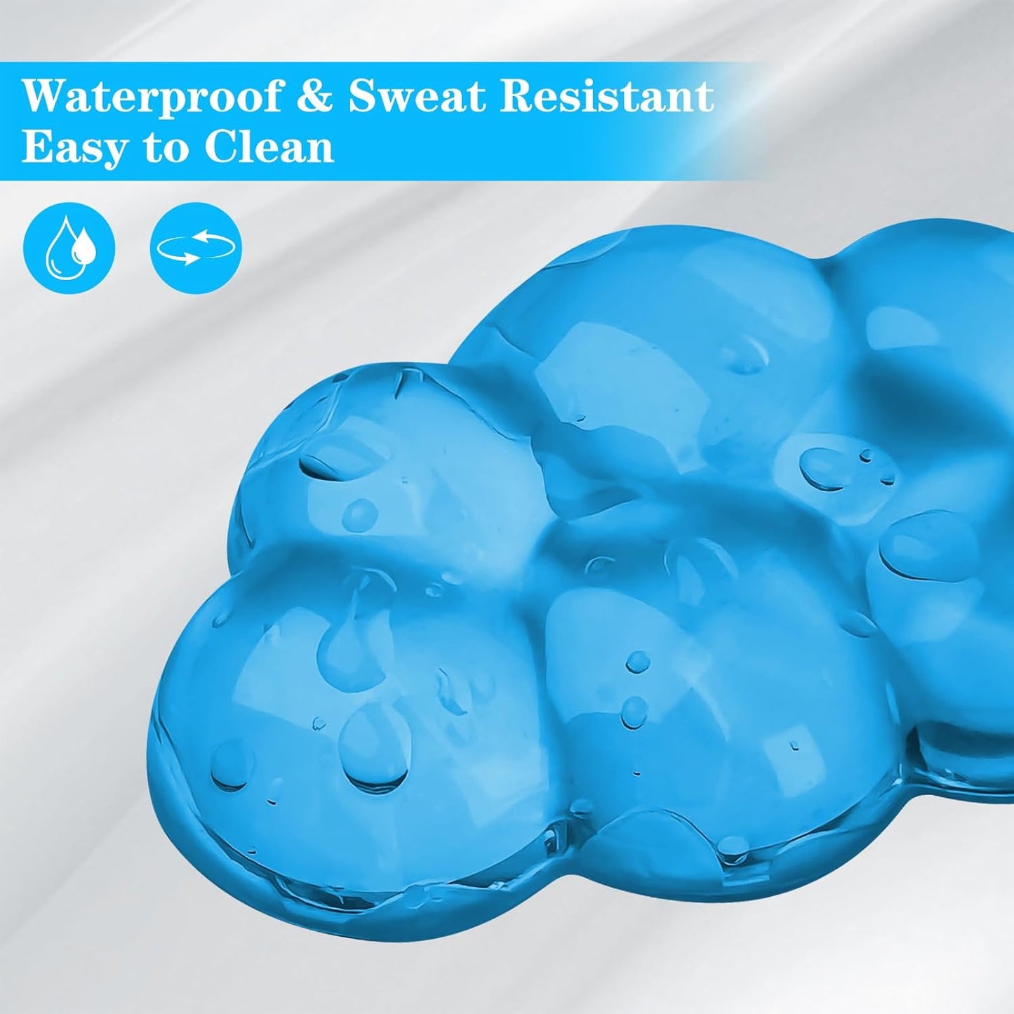 Gel Cloud Mouse Wrist Rest, Cute Wrist Support and Arm Support for Mouse Rest Typing Pain Relief，Suitable for Office/Computer/Laptop/Gaming (Transparent Blue)