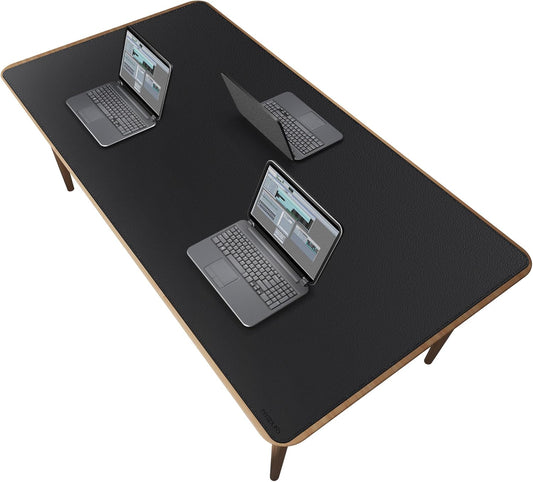 Mydours Super Large 75" x 40" Desk Mat, Full Desk Blotter Pad, Desktop Computer Desk Mat, Mouse Pad for Home Office & Computer Workstation, Extra Pad for Standing Desk (Black)