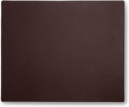 Leatherology Brown Classic Desk Pad – Full-Grain Leather Office Mat with Lift-Up Side Rails, Smooth Writing Surface | Protective Desk or Conference Table Pad for Laptop & Notes