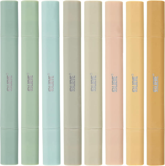 BLIEVE- Aesthetic Bible Highlighters No Bleed Through Assorted Colors, Cute Highlighter Dual Tip For Journaling Supplies And School Accessories, Bible Highlighters And Pens No Bleed (BOHO EARTH)