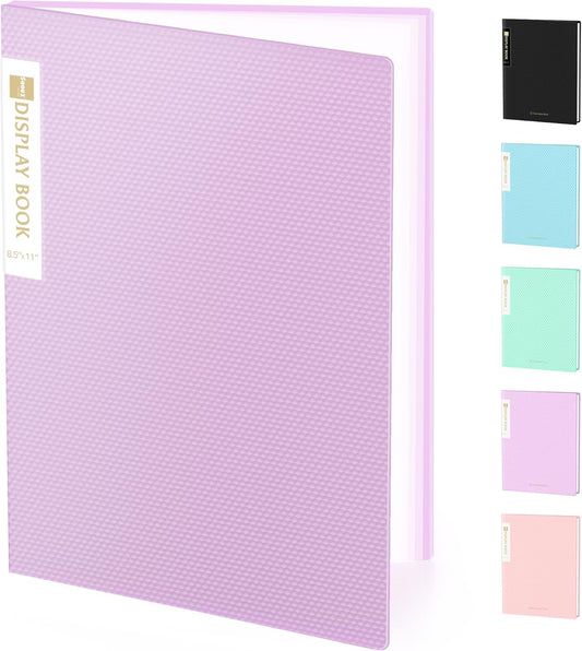 Sooez Binder with Plastic Sleeves 30-Pocket, Displays 60 Pages, 8.5x11 Presentation Folders with Clear Sheet Protectors, Art Portfolio Binder for Certificate & Office Project, Document Organizer