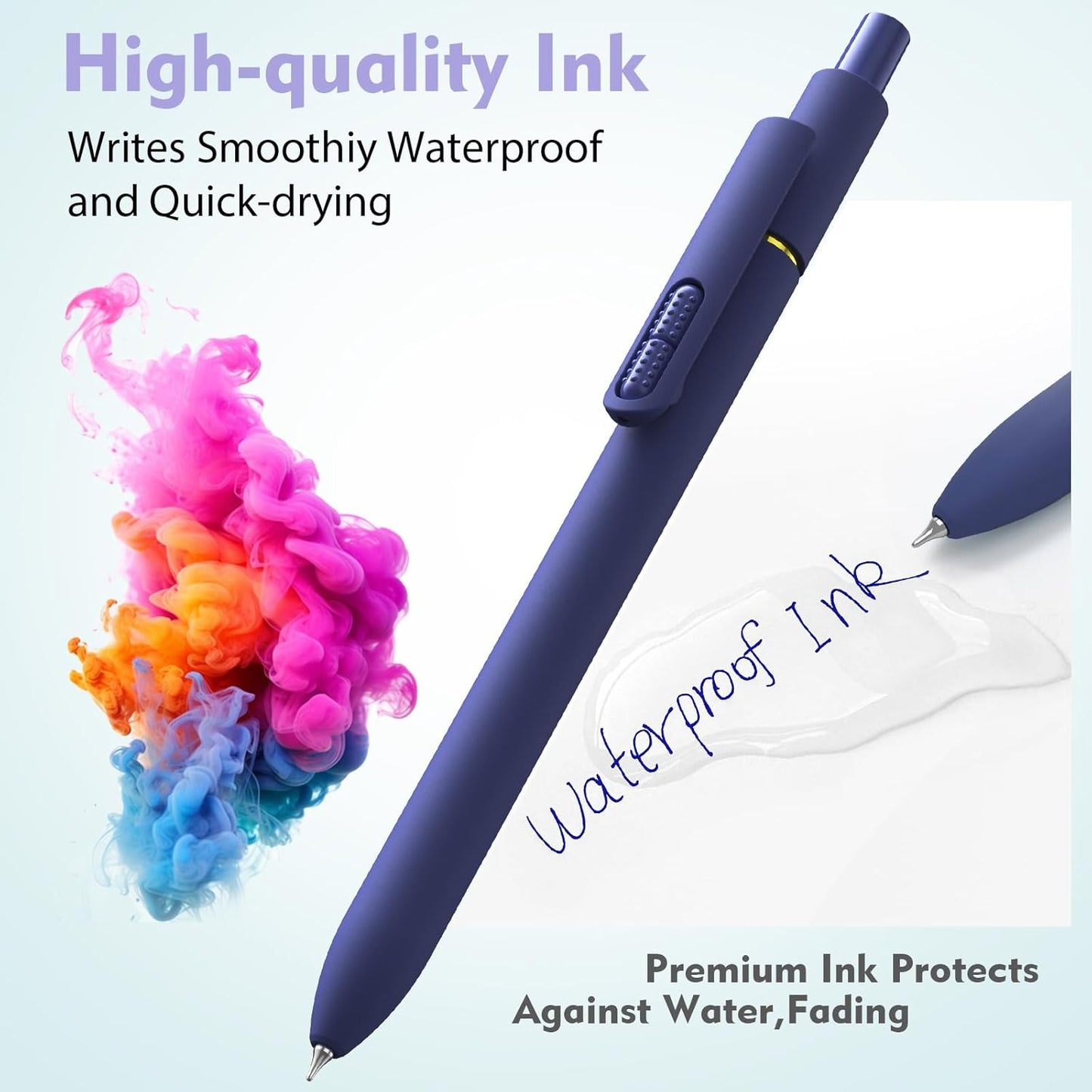 8 Pack Colorful Gel Ink Pens，Quick-Dry 0.7mm Fine Point Fidget Pens for Smooth Writing, Journaling & Drawing, Aesthetic Vintage Color Pens for Women, School & Office Supplies (Vintage Colors)