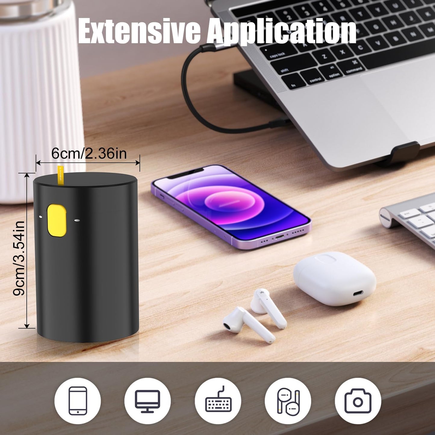 VICHYIE 20 in 1 Multifunctional Cleaner Kit for Electronic Devices, Keyboard Cleaning Brush, Headphones Cleaner Kit for AirPods, Multi-Tool for Cleaning Laptop, Earbuds, Camera, Cellphones (Black)