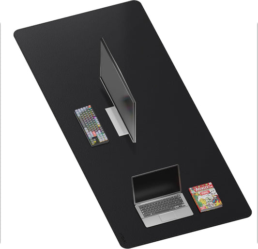 Mydours Super Large 75" x 32" Desk Mat, Full Desk Blotter Pad, Desktop Computer Desk Mat, Mouse Pad for Home Office & Computer Workstation, Extra Pad for Standing Desk (Black)