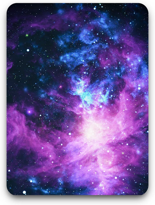 Atufseat Small Mouse Pad, Mini Mouse Pad 6" x 8", Thick Rubber Waterproof Mouse Mat, Cute Mousepad for Women Men Kids Wireless Mouse Mini Laptops Keyboard Tray Home Office Travel, Blue Purple Galaxy