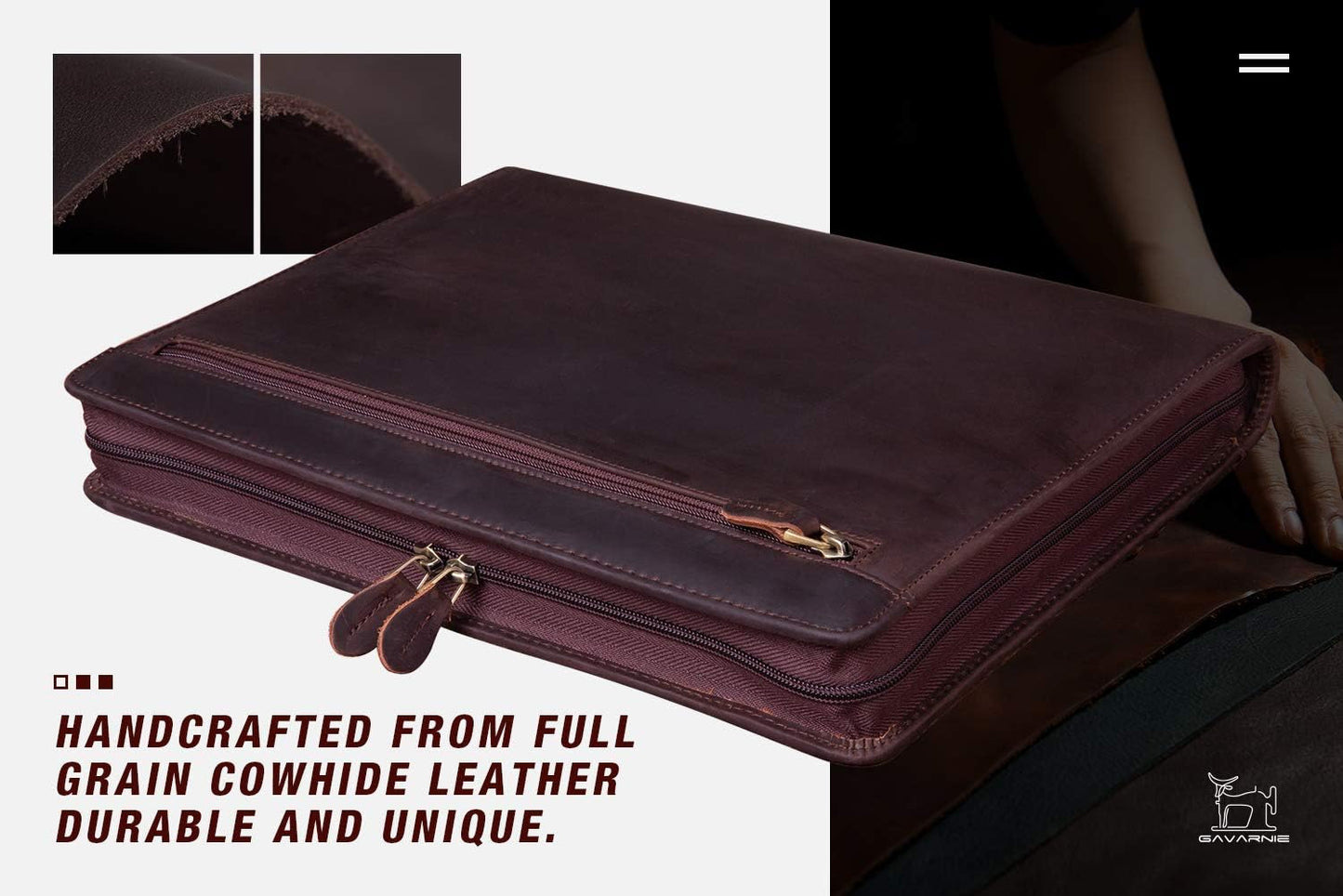 Personalized Leather Portfolio Padfolio for Men, Engraved Gifts for Father's Day for Husband from Wife, Customized Leather Gifts Present for Son/Dad, for Birthday, Dark Brown