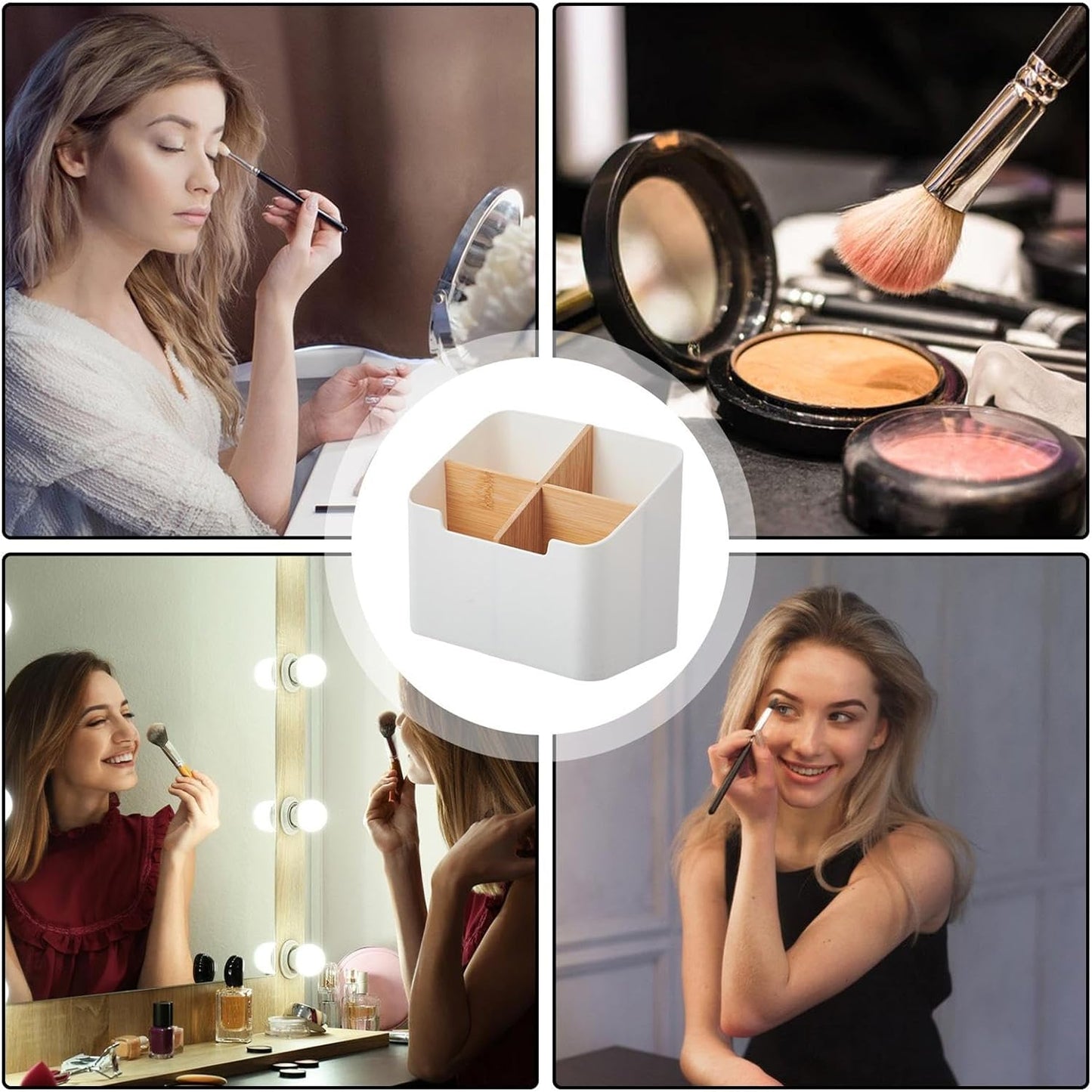 Remote Caddy Organizer - Sectioned Desk Holder, Modern Storage Stand, Neat Multi Compartment Container | Suitable Remotes Makeup Pens Brushes Gadgets Counters Nightstands Shelves Rooms Homekeeping Set