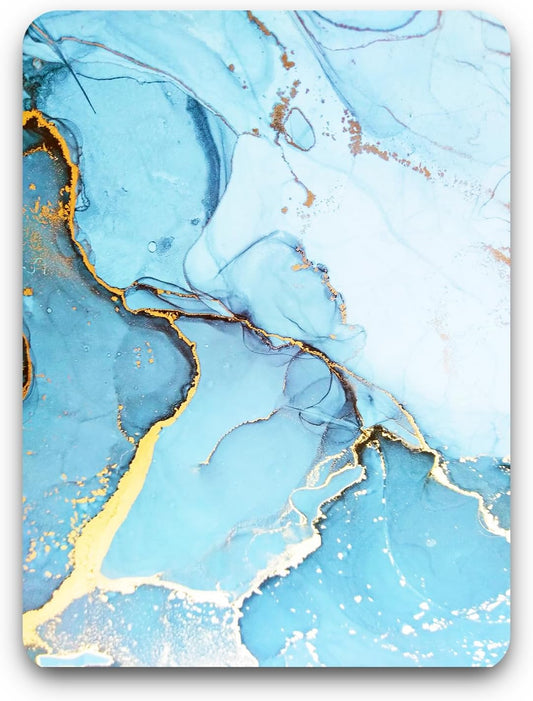 Small Mouse Pad, Mini Mouse Pad 6 x 8 Inch, Thick Rubber Waterproof Mouse Mat, Cute Mousepad for Women Men Kids Wireless Mouse Mini Laptops Keyboard Tray Home Office Travel, Blue Ink Marble