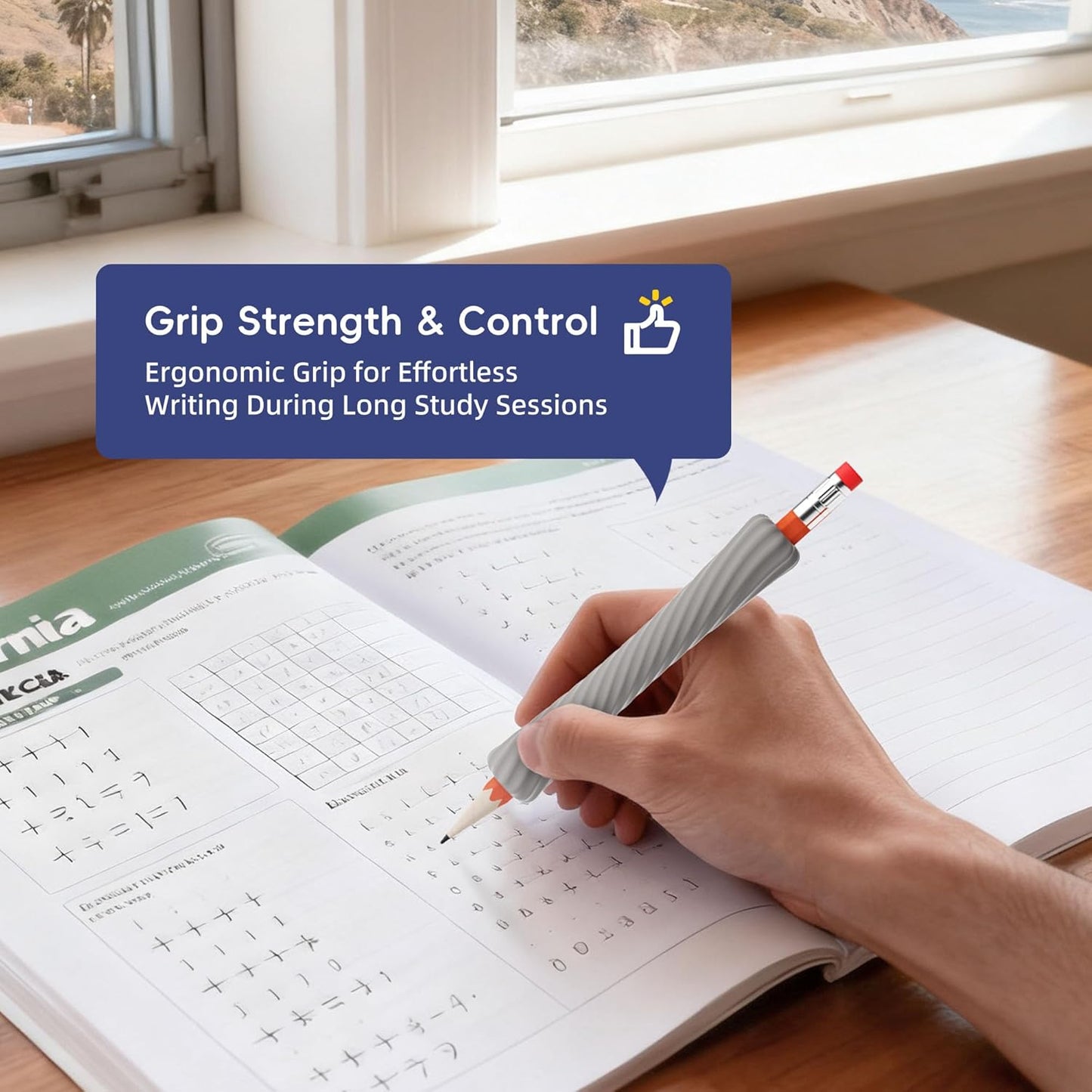 ELETIUO 4-Pack Sensory Fidget Pencil Grips,Textured Silicone Sleeves for Anxiety & Focus. Quiet Classroom & Travel Fidget Tool for Kids and Adults.Aids Fine Motor Skills,ADHD, Autism