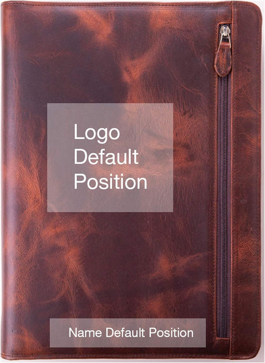 Personalized Leather Portfolio Padfolio for Men, Engraved Gifts for Father's Day for Husband from Wife, Customized Leather Gifts Present for Son/Dad, for Birthday, Oil Wax