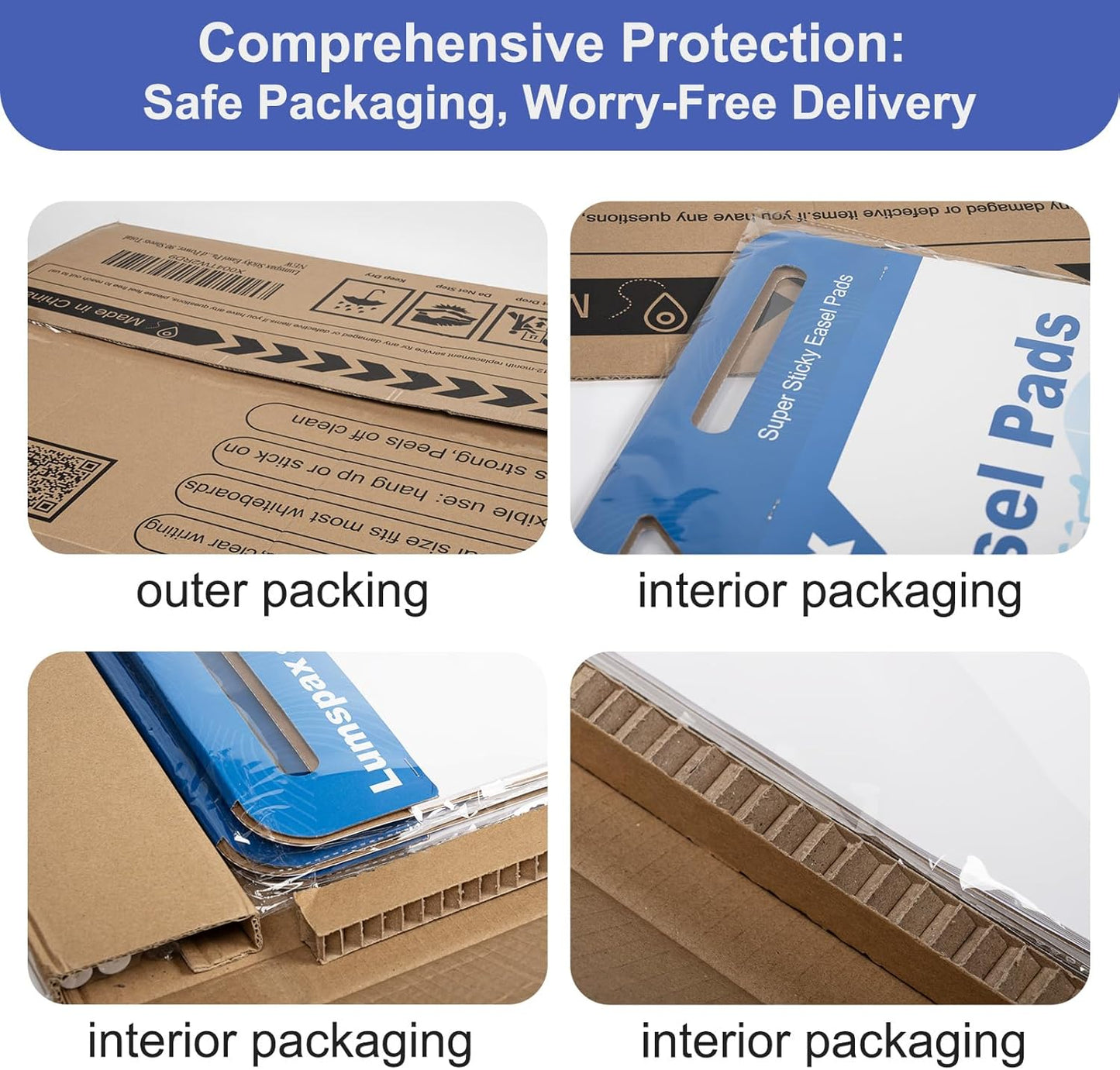 Sticky Easel Pads 25x30 In, 3 Pack Large Self Stick Flip Chart Paper with Enhenced Power, 90 Sheets Total