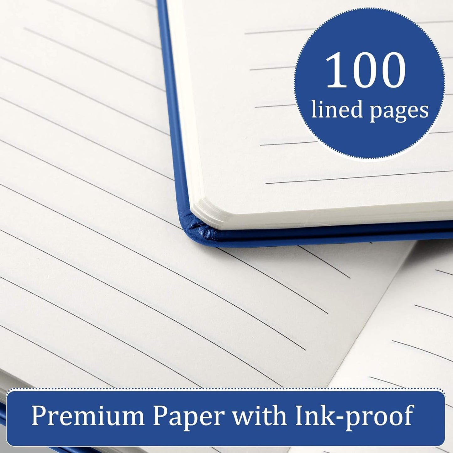 Laumoi 36 Sets Pocket Notebook Journals with Pens A6 Cute Small Journal Notebook Ruled Lined Mini Notepad Hardcover Executive Notebooks Set with Pen Holder for School Office, 3.7 x 5.7 Inch(Royal)