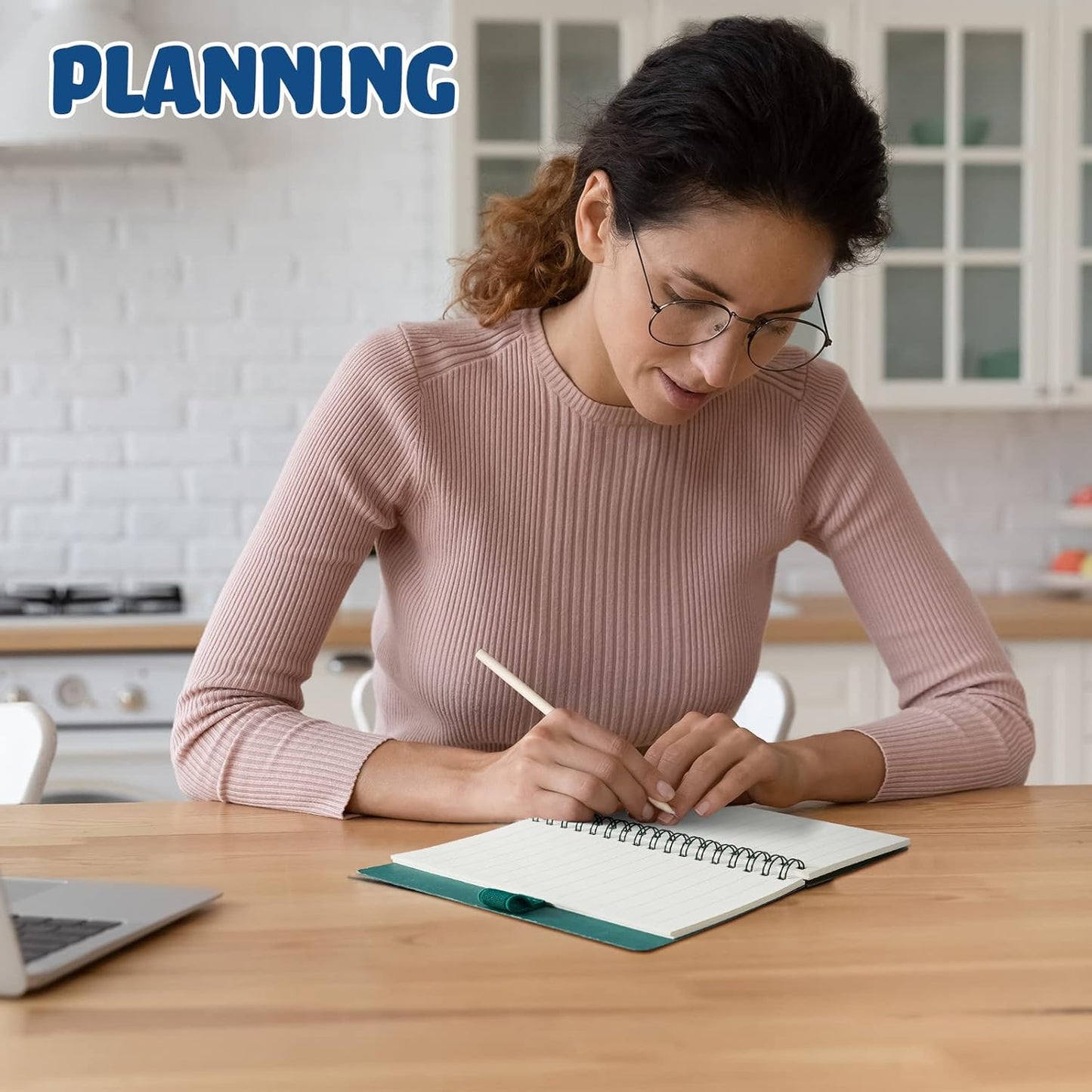 Jutom 30 Pack Spiral Notebook Steno Pads Lined Notepad with Pen in Holder Sticky Notes and Page Marker Colored Index Tabs Pocket Notebooks for Office School Supplies, 4.7 x 5.9 Inches