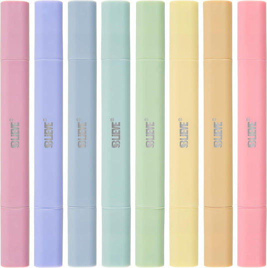 BLIEVE- Aesthetic Bible Highlighters No Bleed Through Assorted Colors, Cute Highlighter Dual Tip For Journaling Supplies And Accessories, Bible Highlighters And Pens No Bleed (CANDY)