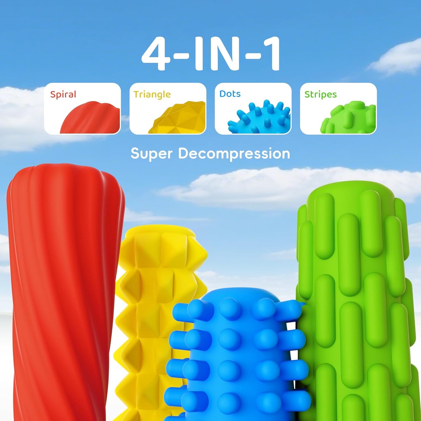 ELETIUO 4-Pack Textured Silicone Pencil Grips–Sensory Fidget Sleeves for Kids& Adults,ADHD &Autism Anxiety Relief,Quiet Classroom&Travel Fidget Tool for Focus,Calm,and Fine Motor Skills