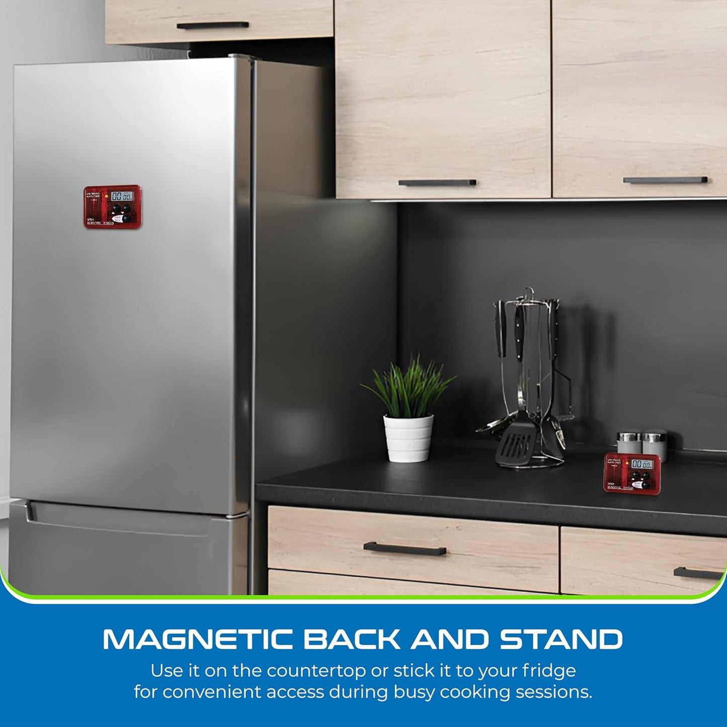 Sper Scientific Continuous Alarm Timer with Count Up Count Down & Visual Indicator 810045 - Bright LED Alarm & 9999-Minute Range - Portable Design for Cooking, Experiments, Fitness & More