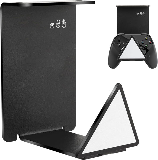 HC128 Headphone Holder Hanger for Desk, Include Adhesive Strips, Universal Headset Stand for PS4/PS5/Xbox/PC/Mac/Headphones Game Controller Hanger (Triangle)