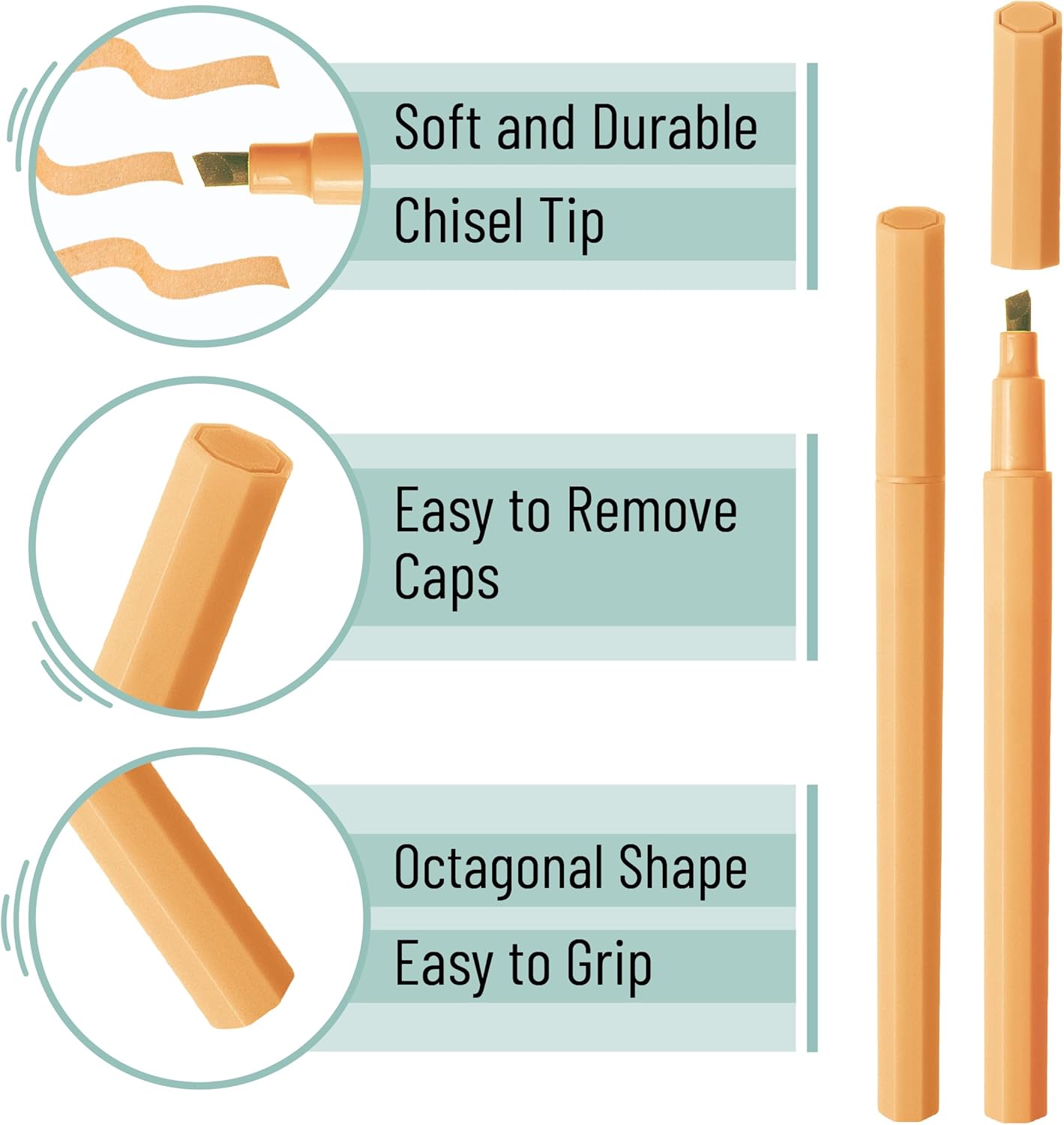 Mr. Pen- Aesthetic Highlighters, 8 pcs, Chisel Tip, Assorted Colors, Bible Highlighters No Bleed