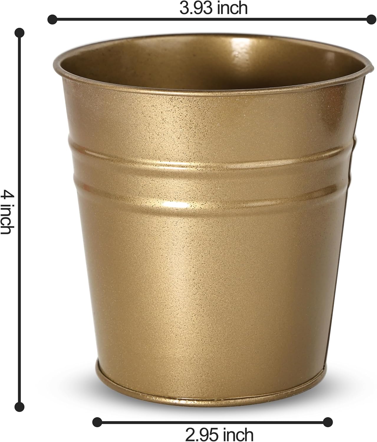 Pen Holder Cups for Desk,Metal Pencil Holder,Marker Pen Storage Holder Desktop Stationery Organizer Makeup Brush Holders, Desk Accessories & Workspace Organizers for Office School Home -2 Pack (Gold)