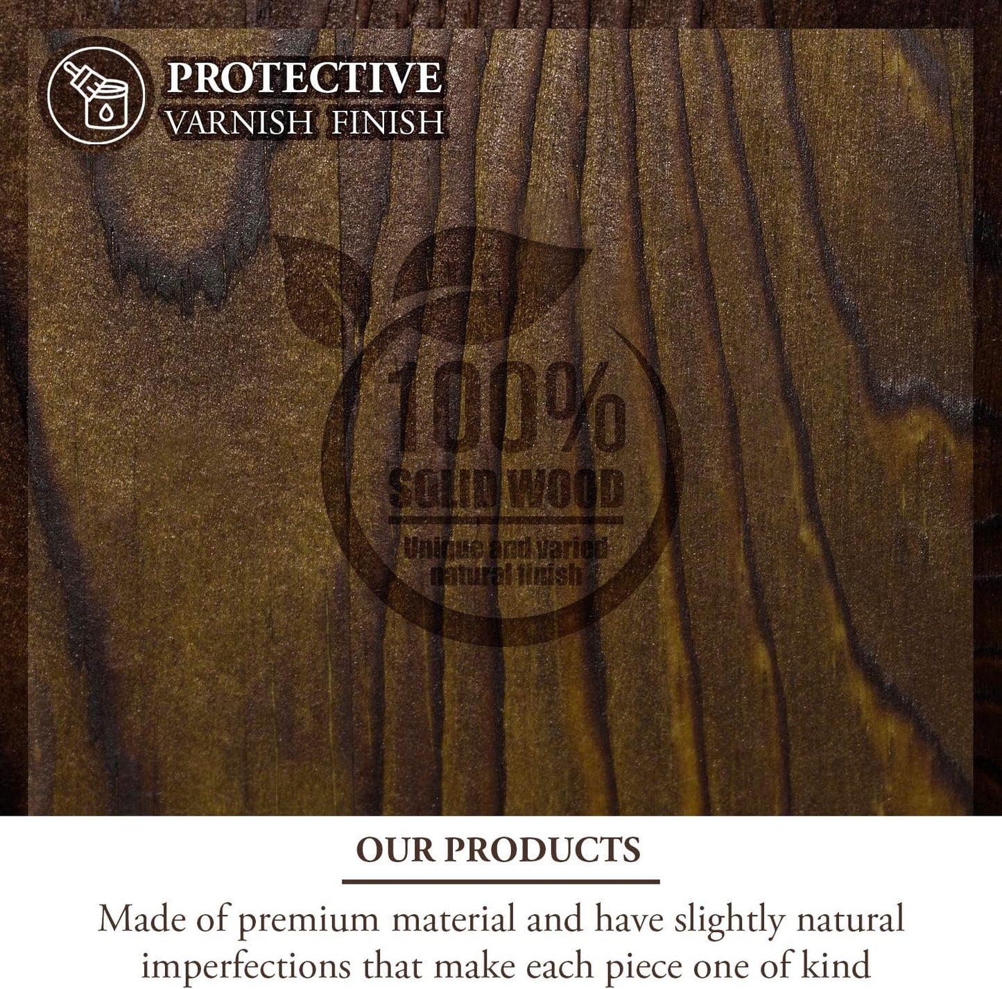 MyGift Rustic Burnt Brown Solid Wood Desktop Organizer Box with 3 Removable Black Metal Mesh Trays, Office Desk Supplies Storage Drawers for Accessories