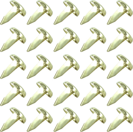 Clipco Paper Fasteners Mini 1/3-Inch Brass Plated (100-Pack)