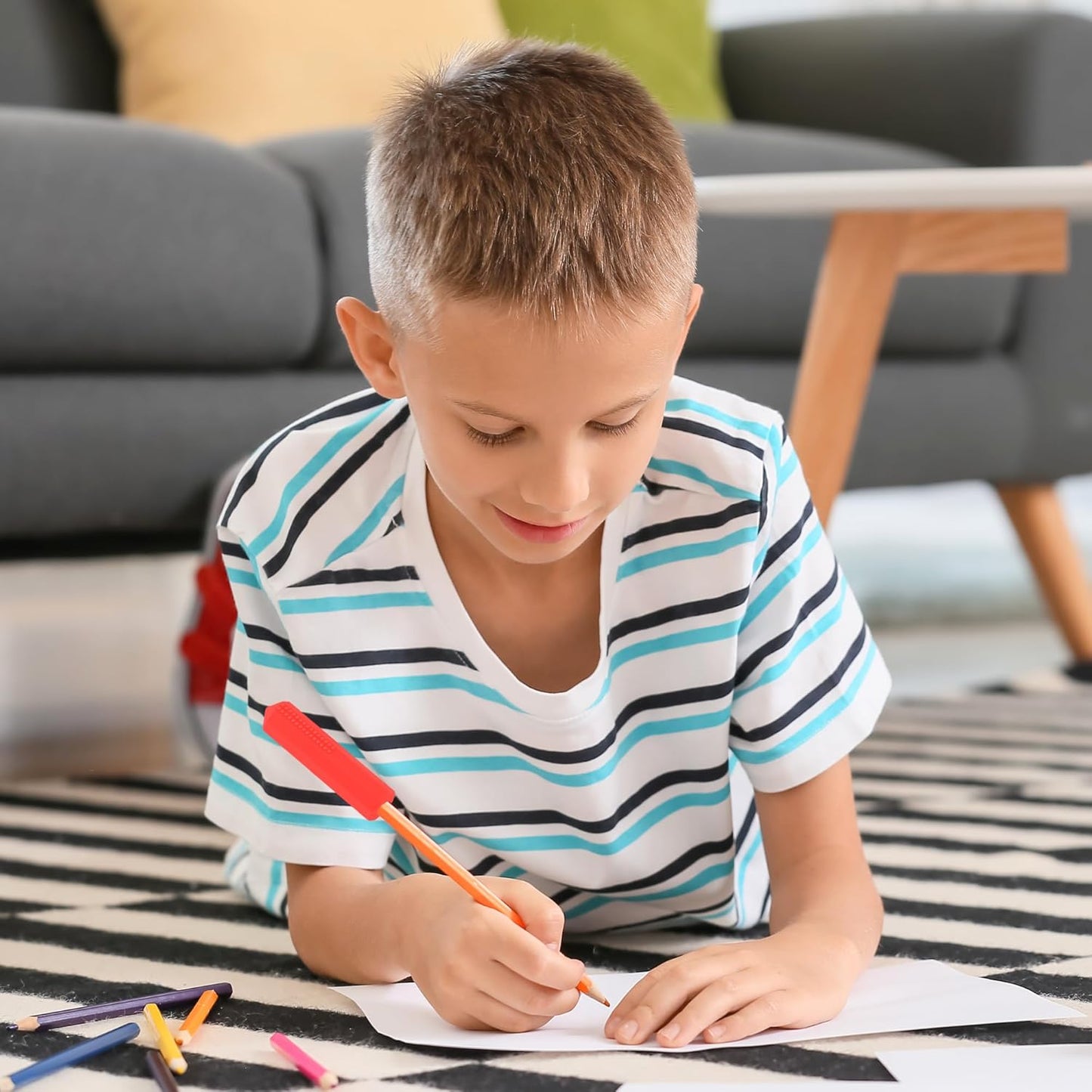 Sensory Pencil Topper, Silicone Pencil Covers for ADHD, SPD, Oral Motor Stimulation, Reduce Fidgeting, 8 Packs