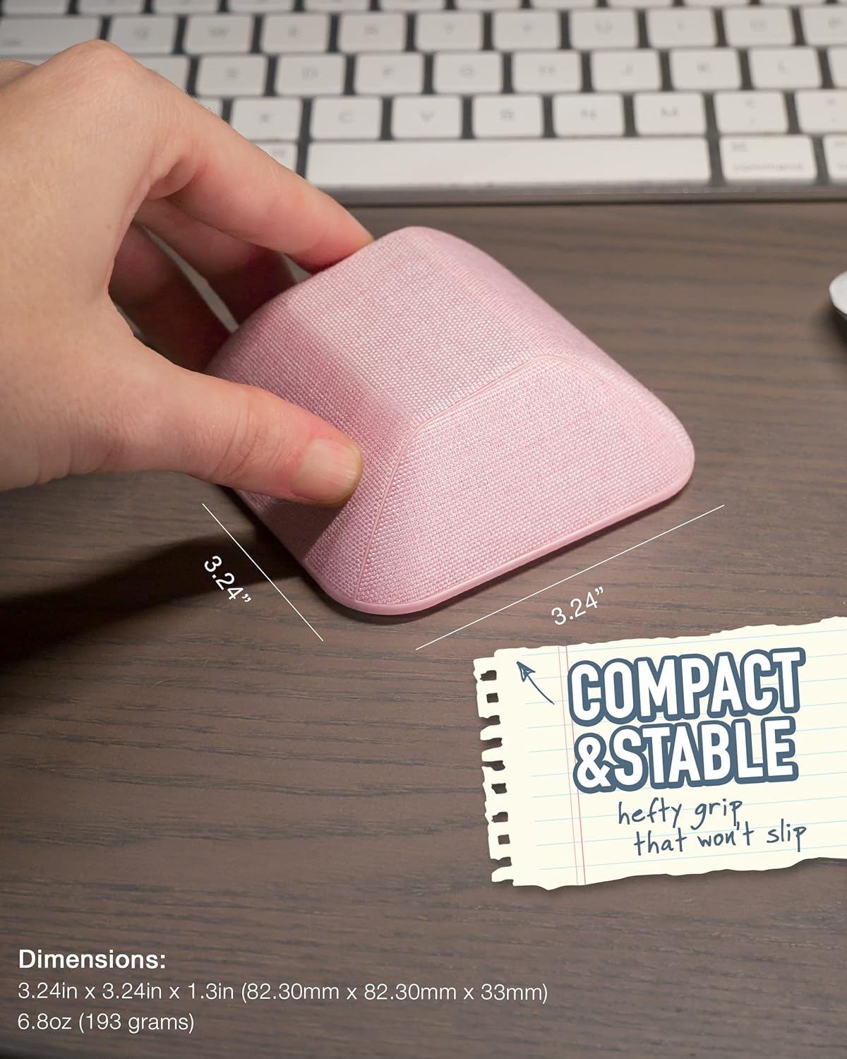 Smartish® Magnetic Cord Holder - Cable Wrangler Organizer Stocking Stuffer with Magnet Clips for Charger Management on Desktop, Nightstand for USB-C + Lightning - I'm Blushing